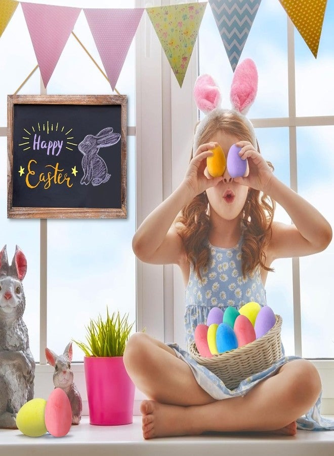 AMENON 24 Pack Easter Sidewalk Chalk Large Size 6 Colors Easter Basket Stuffers Colorful Egg Chalk Outdoor Toddler Kids Easter Hunt Classroom School Chalkboard Playground Drawing Easter Party Favor - Image 4